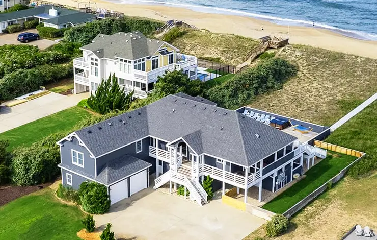 Coastal beach house operated as a short-term rental